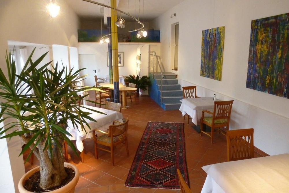 אוברלינגן Hotel Alpenblick Garni מסעדה תמונה